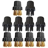 FIXOSHEE 10 Stück Teiliges Bürstenköpfe für Dampf Reinigungsgerät Langlebige Haushaltsreiniger Zubehör Vielseitig Einsetzbar für Heimgebrauch Geeignet für Präzise Reinigung von Elektronik