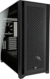 Corsair 5000D Airflow Mid-Tower-ATX-PC-Gehäuse mit Gehärtetem Glas (Frontverkleidung für Hohen Luftdurchsatz, RapidRoute-Kabelführungssystem, Zwei Enthaltene 120-mm-Lüfter) Schwarz