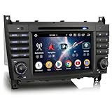 Android 14 DAB+ Autoradio mit Bluetooth 4GB+64GB 8 Kern Für Mercedes Benz C/CLC/G Klasse W203 W463 GPS Navigation Unterstützt CarPlay Android Auto DSP WiFi 4G CANbus AM/FM Kamera 7 Zoll IPS Bildschirm
