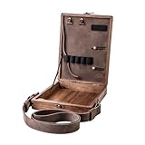 Umhängetasche Aus Für Schriftsteller, 25x19x6cm Kuriertasche Für Schriftsteller, Writers Messenger Box, Mehrzweck Umhängetasche Aus Walnussholz, Aufbewahrungsbox Für Künstlerwerkzeuge Und Pinsel