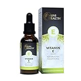 Vitamin E - 100 I.E - 500 Tropfen = 50 ML - Premium: Natürliches bioaktives D-alpha-Tocopherol aus Sonnenblumenkernen - Hochdosiert - Vegan - Laborgeprüft