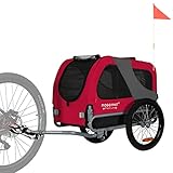 DOGGYHUT® MEDIUM Hundefahrradanhänger Hundeanhänger Fahrradanhänger 80101 01 (ROT)