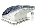 feeoveo Caravan UV-Schutz und 10 Lüfterstufen und reversibler Luftstrom Wohnwagen 12V Fernbedienung Wohnmobil Dachlüfter 40X40cm