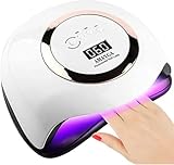 AMAYGA 168W LED UV Lampe Nageltrockner für Gel Nagellack,Auto-Sensor Aushärtelampe mit 4 Timer Einstellungen,Nagelwerkzeuge für Fingernagel und Zehennagel