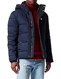 TOM TAILOR Herren Puffer Jacke mit abnehmbarer Kapuze 1032486, 10668 - Sky Captain Blue, L