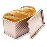 DEDC Brotbackform mit Deckel, Aluminium Antihaft Toastbrot Backform, Hochwertig, Einfache Handhabung und Reinigung, Kastenform Kuchen Brote Toastbrot