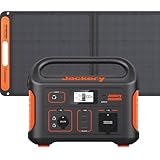 Jackery E500 Tragbare Powerstation, 518Wh Solargenerator mit SolarSaga 100W Solarpanel, 230V/500W mobile Stromversorgung mit LCD Anzeige für Urlaub auf dem Campingplatz, Outdoor Abenteuer & Notfälle