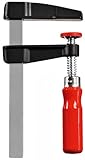 BESSEY Druckguss-Schraubzwinge LM20/5, Spannweite 200 mm Ausladung 50 mm, Ober-/Unterteil aus bruchfestem schwarz beschichtetem Zink-Druckguss, Gewicht 0,30 Kg