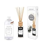 pajoma® Raumduft Set mit Diffuser 100 ml + Nachfüllflasche inkl. Rattanstäbchen | Langanhaltender Lufterfrischer (+ 500 ml Nachfüller, Vanille)
