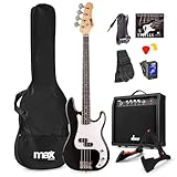 MAX GigKit Bassgitarre Set, E Bass Gitarre, Bass Guitar mit...