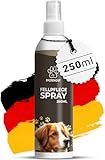 PFOTENGUT® Fellpflege Spray Hund [250 ml] - von Tierärzten entwickeltes Pflege- und Entfilzungsspray für seidig glänzendes Fell [für alle Hunde geeignet] - mit Jojobaöl und Kamille