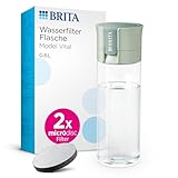 BRITA Wasserfilter Flasche Model Vital hellgrün (600ml)...