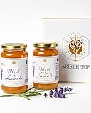 ARISTHERIE Lavendelhonig aus der Provence (2 x 500 g), Qualitätssiegel Label Rouge & IGP, Französischer Honig, Miel de Lavande de Provence, Elegantes Geschenkset
