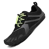 SAGUARO Barfußschuhe Herren Barfuss Schuhe Damen Outdoor Kletterschuhe Herren Sommer Aquaschuhe Zehenschuhe Barfussschuhe Herren Schwarz 43