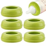 Schraubhalsbänder Für Babyflaschen – Packung Mit 5 Ersatz-Nippelringen | Auslaufsicheres Flaschenzubehör, Lebensmittelechte Becherteile, Glasflaschenhalter, Langlebige Babyfütterungsausrüstung Für Die