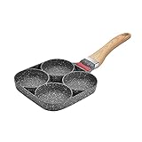 IFGSEQQQ 4 Tassen Antihaft-Bratpfanne Rostfrei Eierpfanne Kocher Langlebig und sicher Intelligent für Frühstück Pfannkuchen Gasherd für Gasherd und Induktionsherd