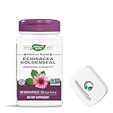 PremiumVital, Nature's Way, Echinacea Goldenseal (Gelbwurz), 900mg, 100 vegane Kapseln, mit praktischer Pillendose, Laborgeprüft, Glutenfrei, Sojafrei, Ohne Gentechnik