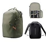 PGYTECH OneGo Lite Kamerarucksack, 16L-22L, leicht, wasserabweisend, Kameratasche für Stadt- und Reisefotografie, Schwarz/Grün/Weiß, waldgrün, 16 Long