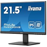 iiyama ProLite XU2293HS-B5 54,5cm 21,5 Zoll IPS LED-Monitor Full-HD HDMI DP Ultra-Slim-Line FreeSync schwarz