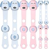 COMPUKAS Kindersicherung Schrankschloss und Schubladensicherung 8 Stück Selbstklebende Abs Schlösser für Schrank und Kühlschranktüren Fingerschutz