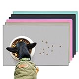 Conlun Hunde Futtermatte Katzen Futtermatte, Rutschfestes Design, 100% wasserdichte Haustierfutter Matte, erhöhter Rand,um EIN Auslaufen von Wasser oder Lebensmitteln zu vermeiden, spülmaschinenfest