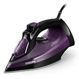 Philips 5000 Series Dampfbügeleisen – 2400 W, konstante Dampfleistung 45 g/min, Dampfstoß 180 g, Vertikaldampf, SteamGlide Plus Bügelsohle, schwarz/lila (DST5030/80)