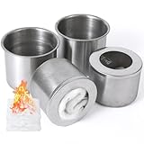 Beekeg 2+2+2 Set Bioethanol Brennertopf,Ethanol Brenner für Brennkammer,Inkl Glasfaserwolle für Bioethanol,Universell zu Brennkammer für Tischkamin