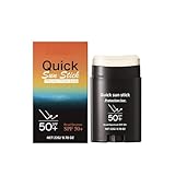 Physikalischer Sonnenschutz Stick SPF50+ Mit Ceramiden & mineralischem Filter Ohne Duftstoffe & Öle Sanfter veganer Sun Stick für empfindliche Haut Breitspektrum UV-Schutz für Gesicht & Körper