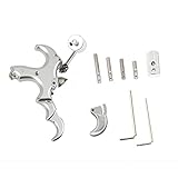 ACCMOS Bogenschießen Spannhilfen Rostfreier Stahl Bogensport Caliper Release 3 Finger 4 Finger Ersatz Auslösehilfe, für Compoundbogen Jagd oder Schießtraining (C1)