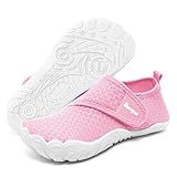 Racqua Kinder MäDchen Wasserschuhe Schwimmen Strand Aqua Schuhe Kinder Meer Surfen Bootfahren Schnell Trockenen Pool Leichte Slipfree Nasse Schuhe FüR Kinder MäDchen Jungen Rosa 32