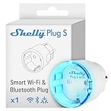 Shelly Plug S Gen3 Weiß - WLAN-betriebenere Smarte-Steckdose, Matter-Zertifizierte, Leistungsmessung, 12A, 2500W, Google Home, Alexa & Apple HomeKit, kein Hub Erforderlich, Geräteüberwachung