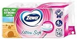 Zewa Ultra Soft Toilettenpapier, 4 lagig, 150 Blatt (16 Stk)