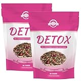 Detox Tee, Tee Zum Abnehmen, 56 Tage Cleanse Weight Loss Tea, Natürliche Kräutermischung, Körper formender Tea, Sanfte Entgiftung und Reinigung, 100% Vegan
