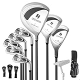 COSTWAY Komplett Golfschläger Set Damen, 15 teilges Golf Set Rechtshänder mit Golftasche & Regenhaube, Golfschlägersätze mit #1 Driver, #3 Fairway-Holz, Hybrid, Eisen & Putter (Grün)