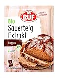 RUF Bio Sauerteig-Extrakt, getrockneter Sauerteigextrakt aus Bio Roggen-Vollkornmehl, Roggensauerteig zum Backen von Brot & Brötchen, 2er Pack