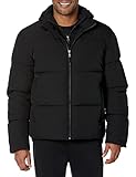 Amazon Essentials Herren Daunenjacke mit Stehkragen (in Übergrößen erhältlich), Schwarz, L