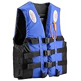 Schwimmjacke für Erwachsene, Schwimmende Badeanzug Schwimmjacke Neopren Kleinkind Summer Schwimmlernweste Auftriebsweste Jungen Mädchen, Rettungsweste 20-120kg,Blau,L