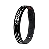 Power Ionics Silikon schwarz weiß Surfer Armband Herren Damen Sportarmband 24 cm 13-23 cm Handgelenk