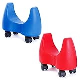 Sport-Thieme Rutscherauto | Indoor Rutscherauto für Kinder | Rot oder Blau | Bis 100 kg belastbar | 29x17x31 cm | Weicher PU-Schaum, Vier Rollen