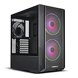 Lian Li LANCOOL 216 Gaming PC Gehäuse Schwarz - E-ATX Gehäuse - PC - RGB - Gehäuse mit 2X RGB Lüfter 160mm - Computer Case Midi Tower