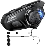 WAYXIN T2 Motorrad Headset mit Gegensprechanlage,Helm...