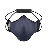 Livinguard-FITNESS MASK+PROTECTBAG-Sportmaske & Maskentasche-Waschbar, wiederverwendbar, atmungsaktive Maske aus Lyocell, Aufbewahrungstasche für Masken Technologie (Steel Blue, Large)