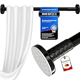 Schmiedekiste Duschvorhangstange ohne Bohren – 120-200 cm...