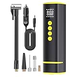 Arroopu Luftpumpe,Kabellos Bis 10 Bar Reifendruckmessgerät Für Auto Rad Motorrad LKW Fahrrad - Elektrisch Tragbar Für Autoreifen Fahrradreifen Pkw