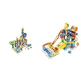 VTech Marble Rush - Ultimate Set XL100 E Interaktive Murmelbahn mit spannenden Bahnelementen,4-12 Jahren & Marble Rush - Racing Set M200 E – Interaktives Kugelbahn-Set mit Licht und Sound,4-12 Jahren