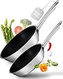 RÖSLE Moments Pfannenset 2-tlg 20/28 cm – Hochwertige Bratpfanne Edelstahl antihaft beschichtet, kratzfest, pfannenset induktion & backofengeeignet, universalpfanne spülmaschinenfest, induktionspfanne