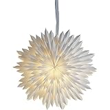 EGLO Weihnachtsstern für innen, Dekostern aus Papier zum Aufhängen, Fensterdeko in Weiß, 3D Adventsstern, Wand Deko Wohnzimmer, Ø 50 cm, 410755