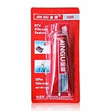 demaxiyad Dichtmasse | RTV Silikondichtungskleber, rot, hohe Temperatur, automatischer Dichtstoff, Motordichtmasse aus Silikon, professionell, für Metall, Glas, Holz, Gummi,