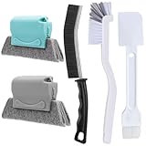Xemnys Deep Clean Brush Set Fugendüse Reinigungsbürste Fensterrillenreiniger Werkzeuge Kit für kleine Räume, Schiebetür, Rollladen, Klimaanlage, Badezimmer/Dusche, Jalousien, Lüftungsschlitze