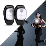 Yuragim LED Clip Lampe, 2 Stücke Lauflicht LED Stirnlampe Wiederaufladbar Wasserdicht Kopflampe Kleinstirnlampe Brustlampe Sicherheitslicht Laufzubehör für Joggen Läufer Angeln Camping Wandern